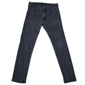 Levi’s 521 Slim Taper Washed Black jeans. SZ 32 W 34 L